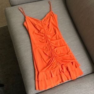 XS BCBG MaxAzria orange mini dress